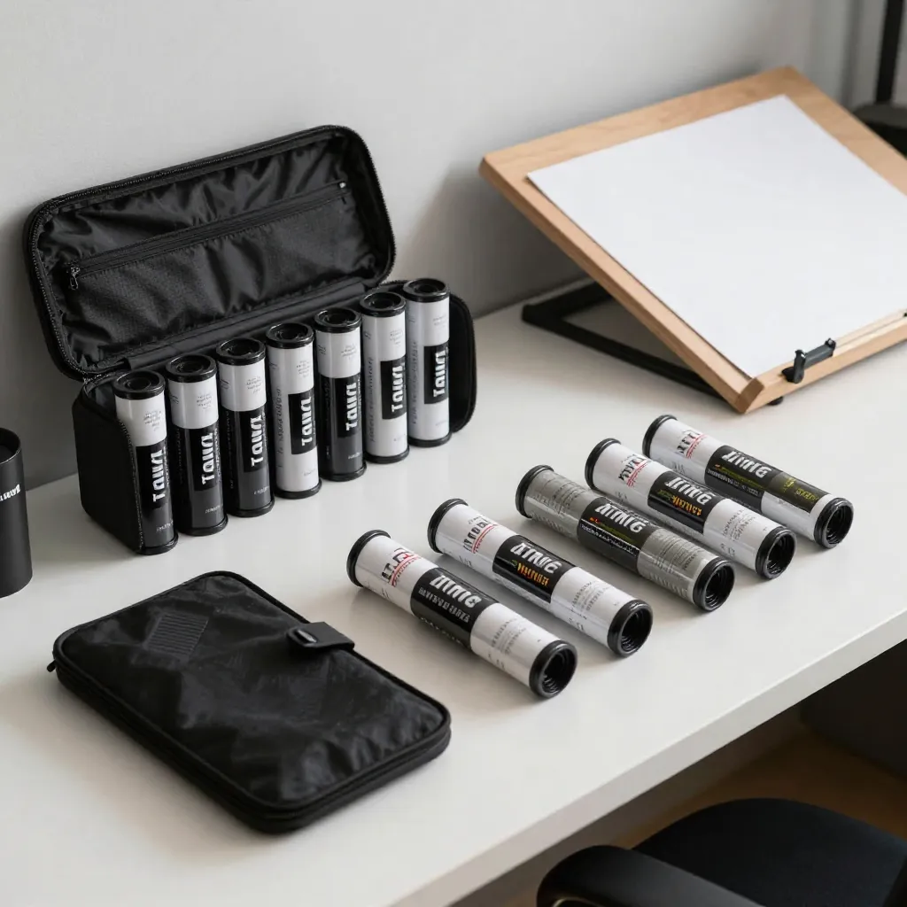 Professional portfolio case display